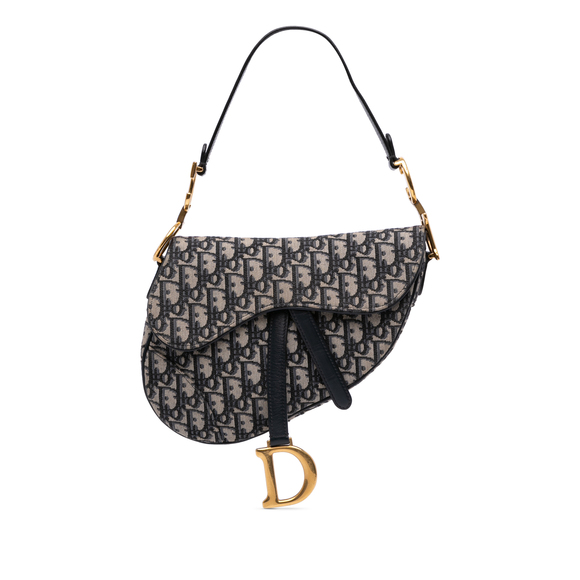 Dior Handbags - Pre-Loved Dior Oblique Canvas Saddle Bag